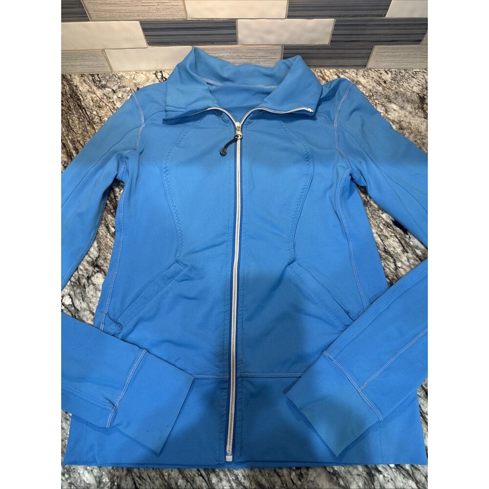 Lululemon Define Jacket Bright Blue Sz 6 Full-Zip W/Thumb Holes